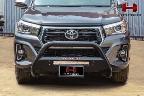 HAMER CYCLONE SERIES NUDGE BAR (WHITE LIGHT) IN BLACK FOR HILUX REVO ROCCO 2018-2019