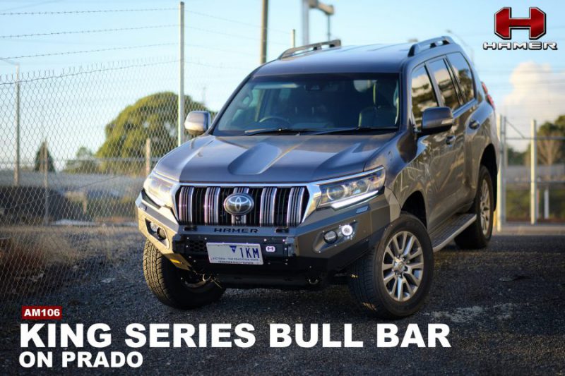 HAMER KING SERIES BULL BAR IN BLACK FOR TOYOTA PRADO