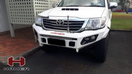 HAMER M-SERIES BULL BAR ( DOUBLE LIGHTS ) IN BLACK FOR HILUX VIGO CHAMP 2012-2014