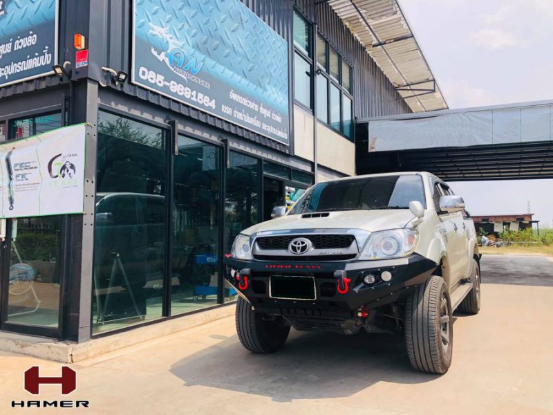 HAMER M-SERIES BULL BAR ( DOUBLE LIGHTS ) IN BLACK FOR FOR HILUX VIGO 2006-2011