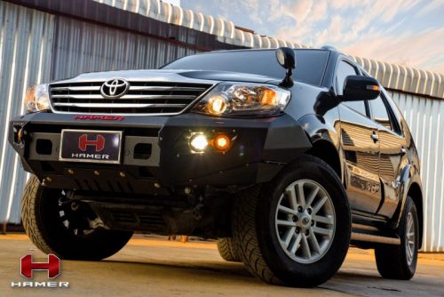 HAMER M-SERIES BULL BAR ( DOUBLE LIGHTS ) IN BLACK FOR TOYOTA FORTUNER 2012-2015