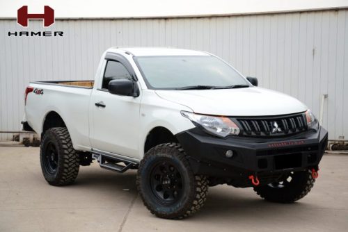 HAMER M-SERIES BULL BAR ( SINGLE LIGHT ) IN BLACK FOR MITSUBISHI TRITON MQ 2015-2018