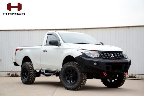 HAMER M-SERIES BULL BAR ( SINGLE LIGHT ) IN BLACK FOR MITSUBISHI TRITON MQ 2015-2018