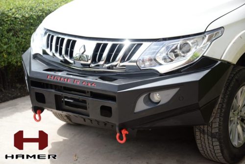 HAMER M-SERIES BULL BAR ( SINGLE LIGHT ) IN BLACK FOR MITSUBISHI TRITON MQ 2015-2018