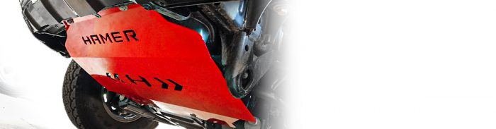 HAMER SKID PLATE IN RED - BANNER HOME