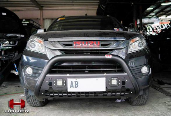 HAMER STORM NUDGE BAR IN BLACK FOR ISUZU MU-X 2017-2019