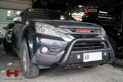 HAMER STORM NUDGE BAR IN BLACK FOR ISUZU MU-X 2017-2019