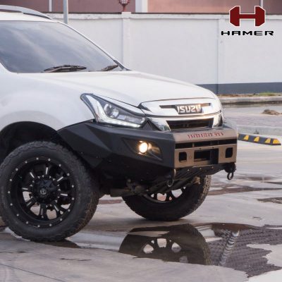 HAMER M-SERIES BULL BAR (SINGLE LIGHT) IN BLACK FOR ISUZU D-MAX 2017-2019