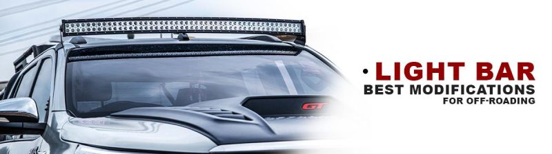 Light bar on off road car