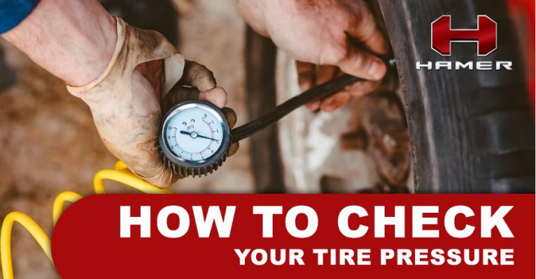 checking tire pressure