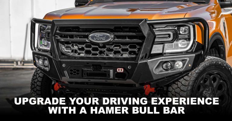 4x4 orange ford - hamer bull bar