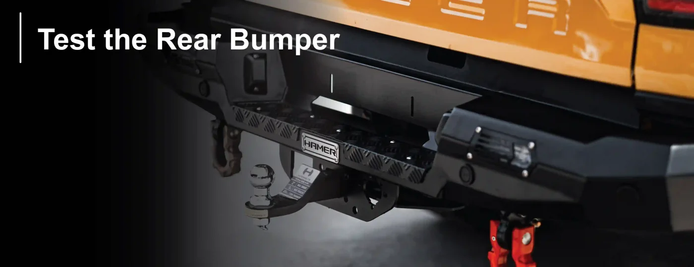 Test the rear bumper