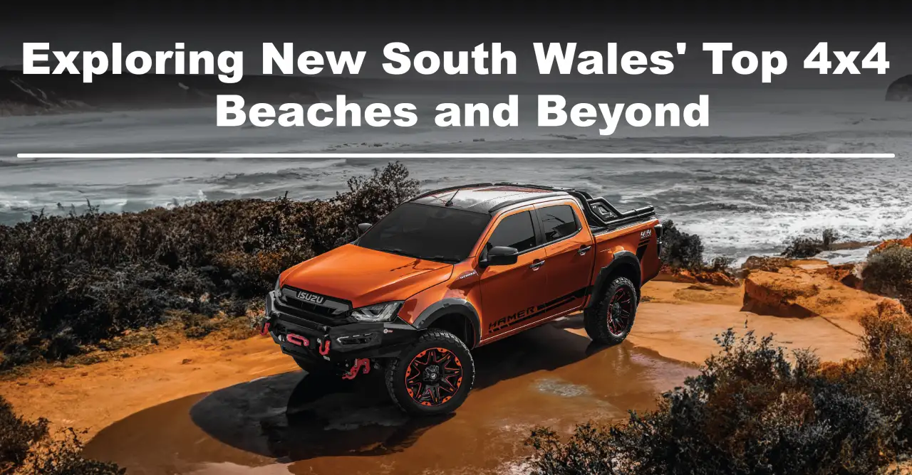 isuzu off road with hamer accessories at the beach