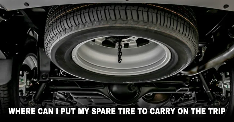 spare tire under the car